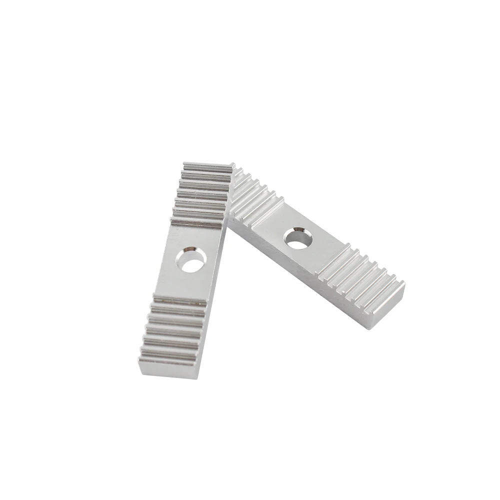 

2pcs aluminum Alloy Tooth pitch 2mm Aluminum sheet Reprap GT2 Timing Belt Fixing Piece Clamp Fixed Clip 9*40mm CNC For Printer