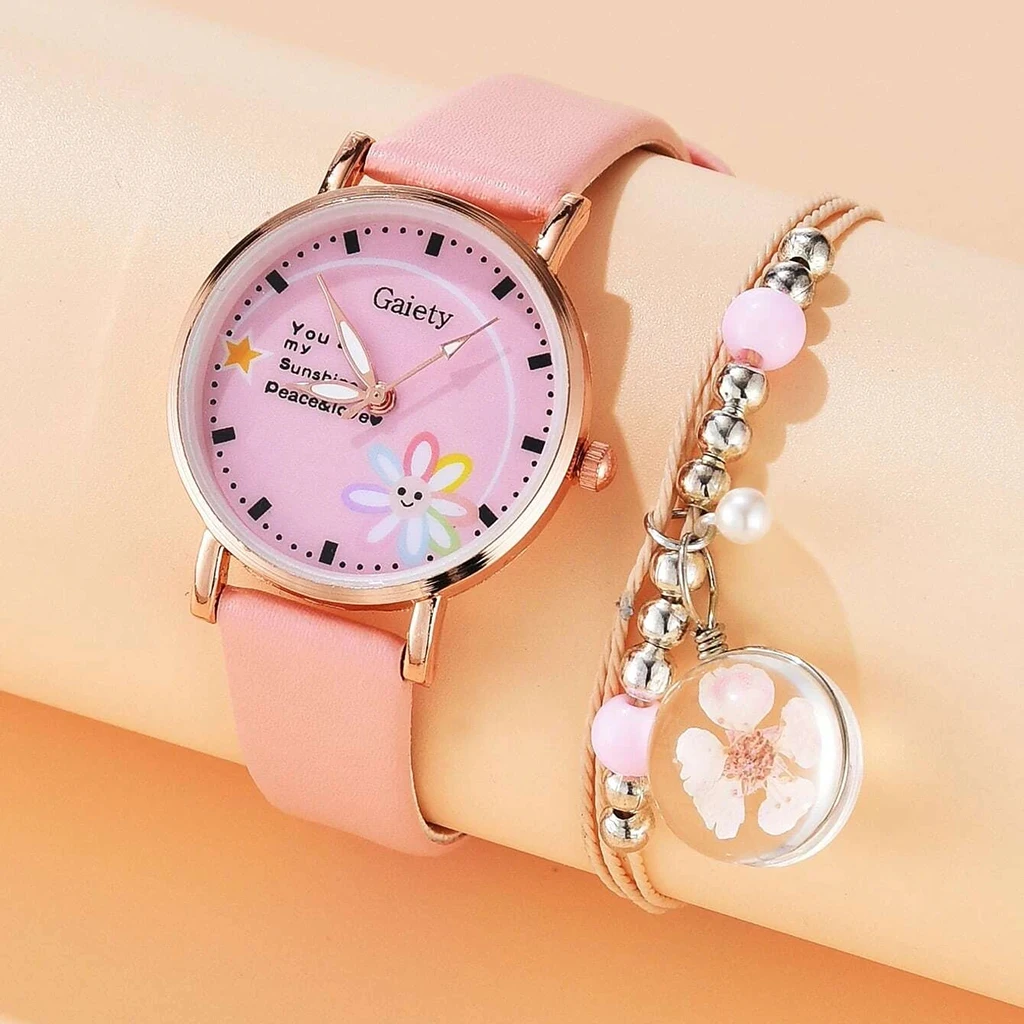 

Gaiety Brand 2 pcs New Luxury Fashion Bracelet Watch Set Women Ladies Wristwatch Watches Ladies Relogio Feminino Reloj Mujer
