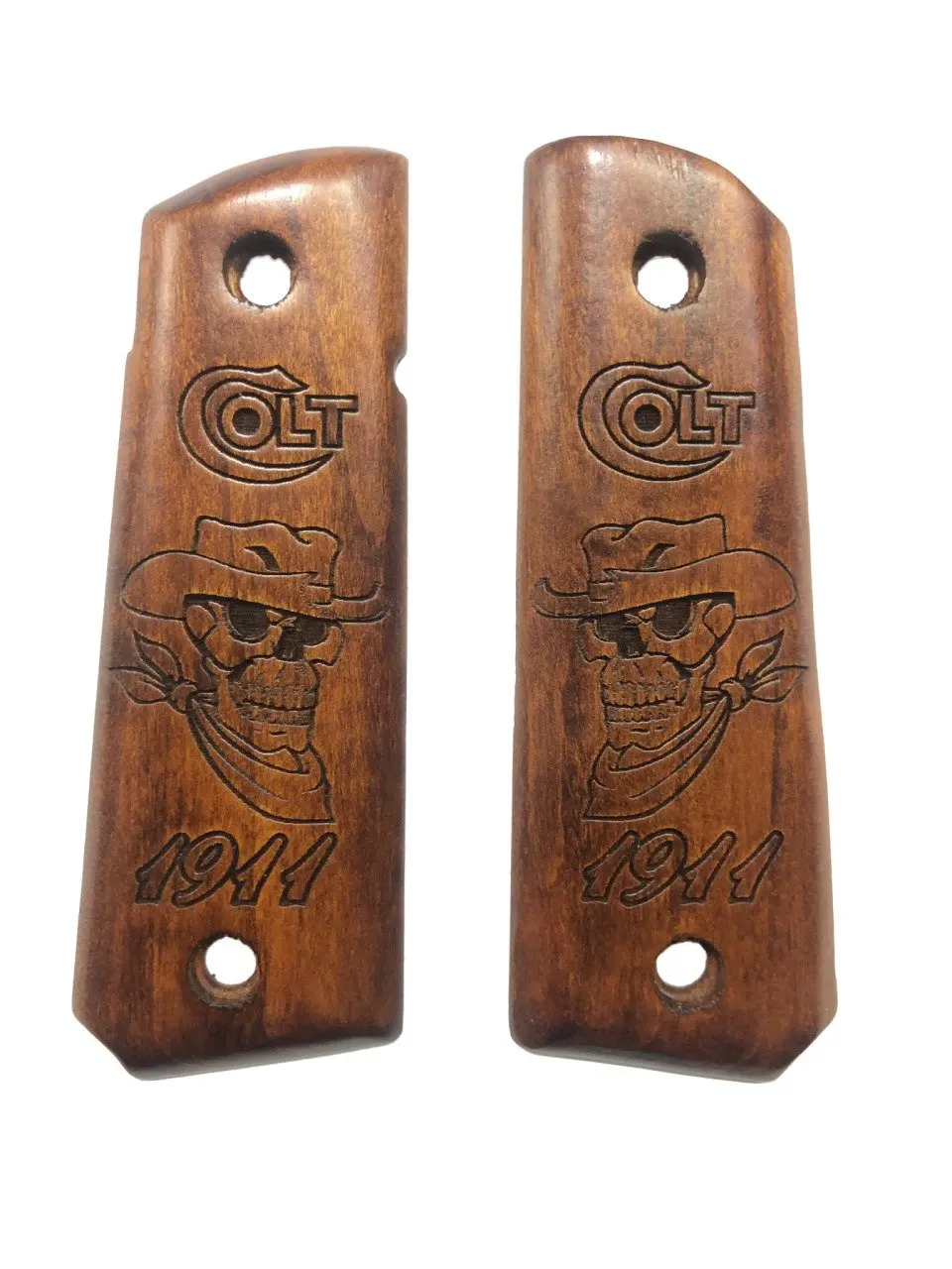 Colt print 1911-empuñaduras de incrustación de madera cortadas con láser personalizadas, accesorio para pistola, arma av