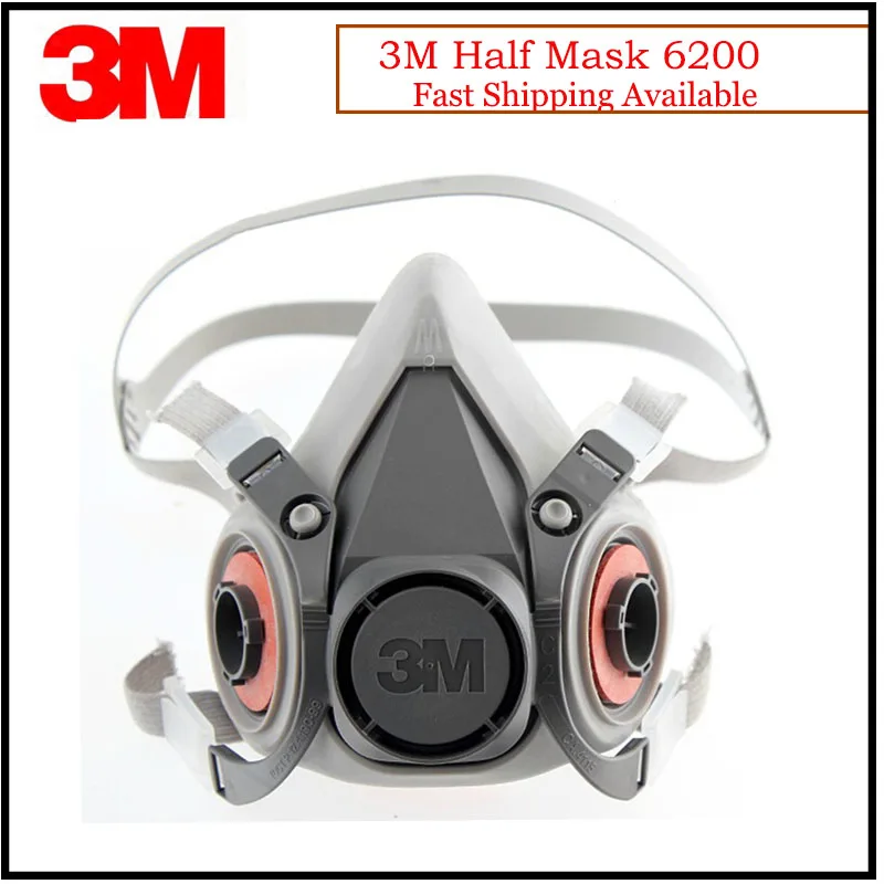 3M 6200 Reusable Half Face Mask Respirator economical low-maintenance simple to handle and extremely lightweight mask | Безопасность и