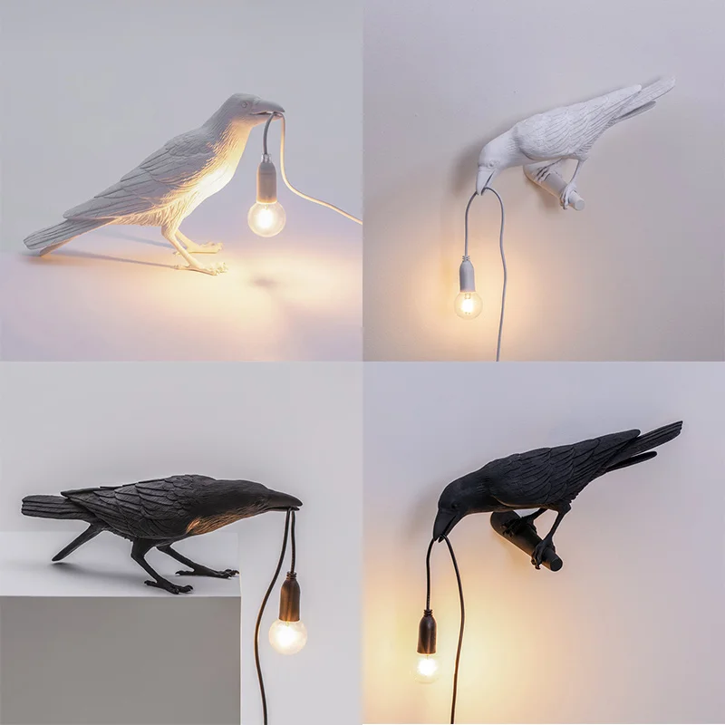 

LED Bird Table Lamp E12 Living Room Bedroom Bedside Lamp Home Decor Desk Lamp Office Restauran Study Reading Lighting Fixtures