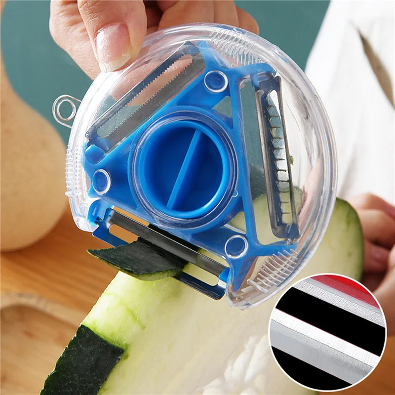 

Magic Trio Peeler Set Slicer Stainless Steel Peeler Shredder Julienne Cutter Multi Peel Blade Zesters Grater Kitchen Tool Peeler
