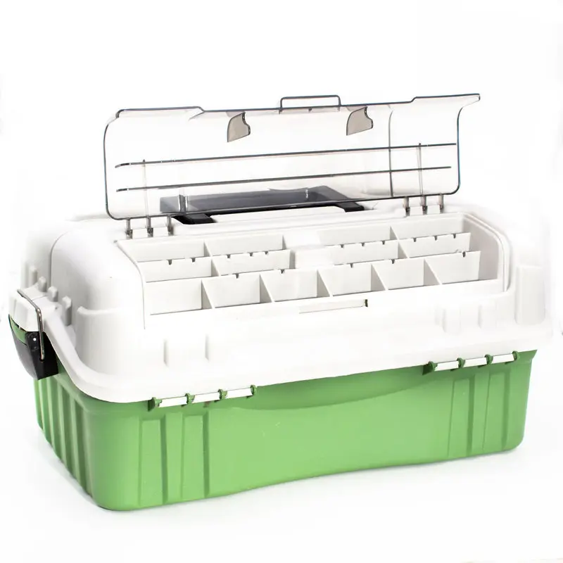 Ящик для рыболовных снастей 3-х полочный с отделением блесен Контейнер приманок.