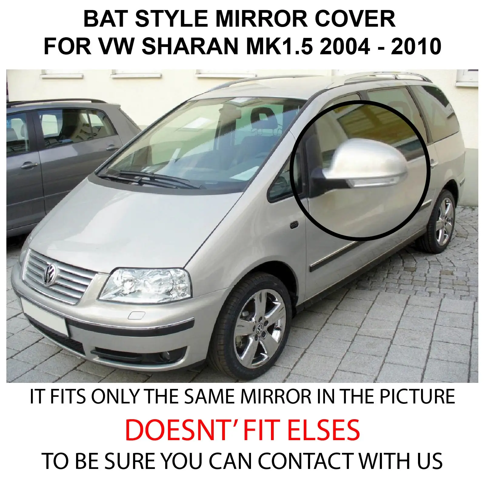 

Зеркальный чехол для VW Sharan MK1 M4 Look, аксессуары для пианино, черный яркий чехол Бэтмена, чехол, автомобильные защитные крышки, Внешние детали, ...