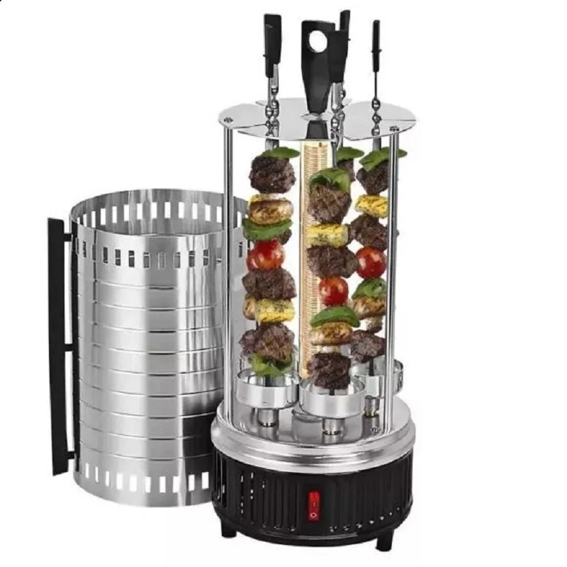 Электрошашлычница электрическая с шампурами для приготовления кухни