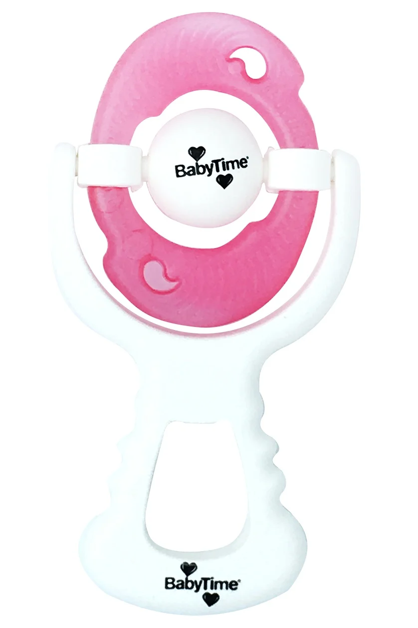 

BabyTime Pink White Rattlesnake Sulu Teether
