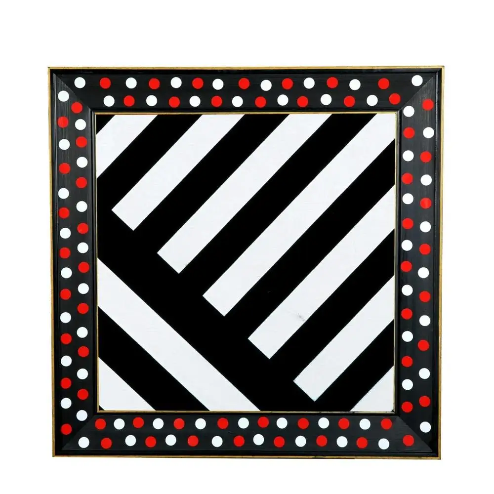 

Canvas Printed With Glass Luxury Framed Black White 51 * 51 cm
