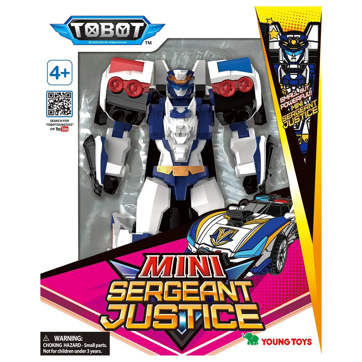 Трансформер YOUNG TOYS Tobot Mini Sergeant Justice 301099 белый/синий/черный | Игрушки и хобби