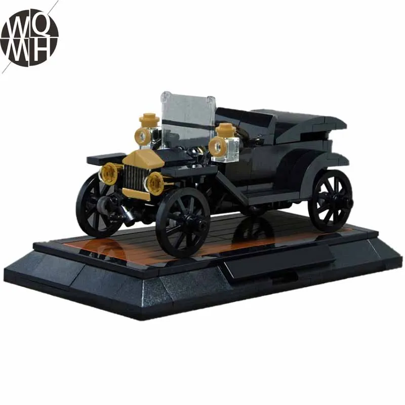 

MOC 201PCS Retro 1915 Model T Roadster Pickup Building Block Set Horseless Carriage SUV Truck Vehicle Brick Kid Toy Gift