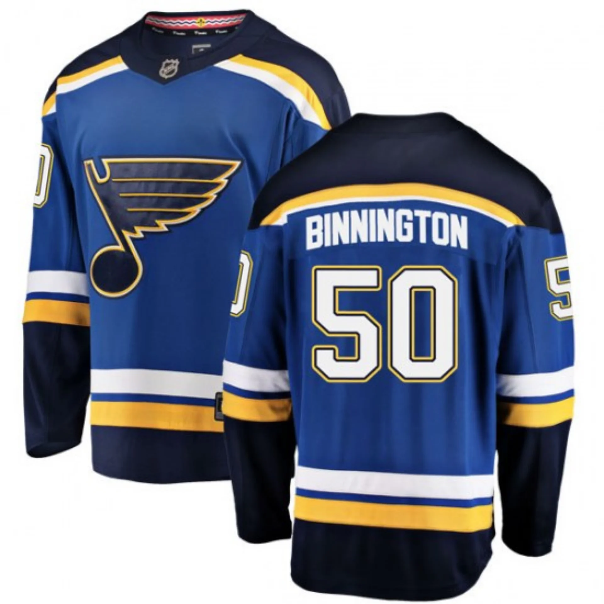 

St. Louis Blues #50 Jordan Binnington Blue Jersey 2021 Stanley Cup Champions