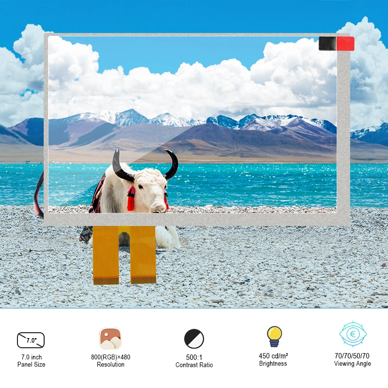 

Original Innolux AT070TN84 V.1 LCD Display WithoutTouch For Automotive Display 7 Inch Screen Module 800(RGB)Ã—480 Antiglare