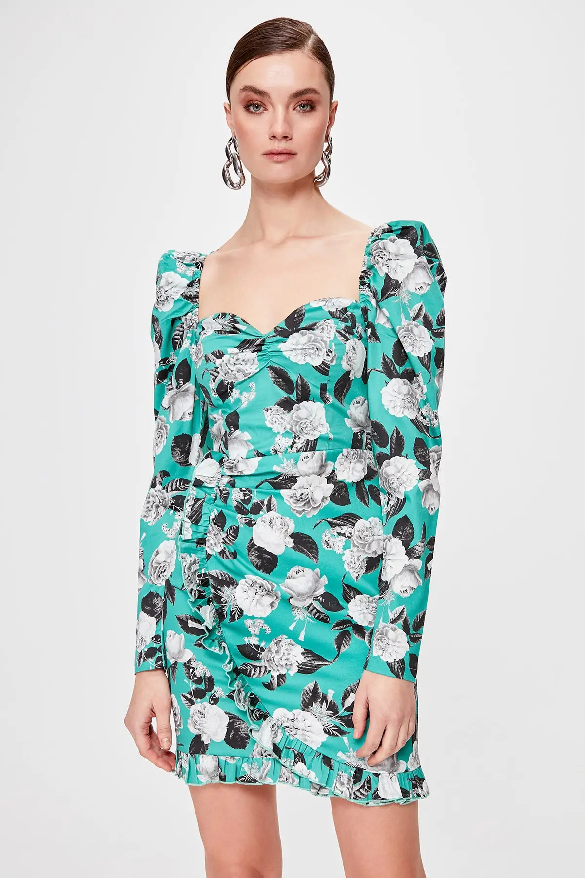 Trendyol платье с оборками TPRSS20EL0093|Женские платья| |