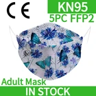 Маска-маскарилла Printin Kn95 для взрослых, маска ffpp2 Homologada ffp2 Kn95 маска-маскарилла ffp2, повторно используемая маска-карилла, 5 шт.