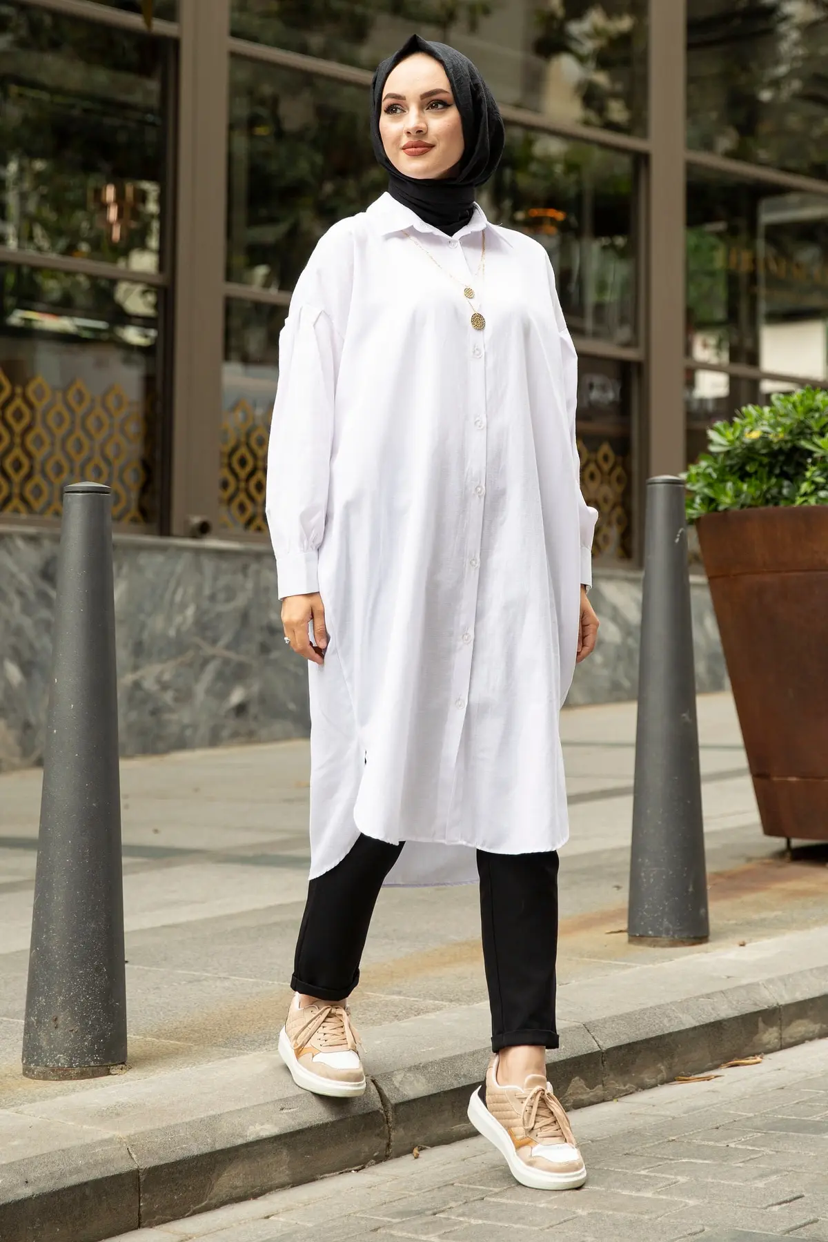 

Muslim Women Hijab Tunic Shirt Handles Piliseli 7 Different Color Large Size Standard New Season Summery 2021 Islamic Clothing