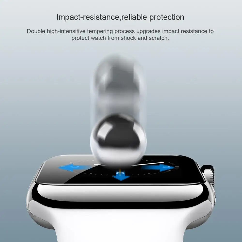 Стекло Nillkin для Apple iWatch 4 3 2 1 3D AW + Полное покрытие HD закаленное стекло Защита экрана