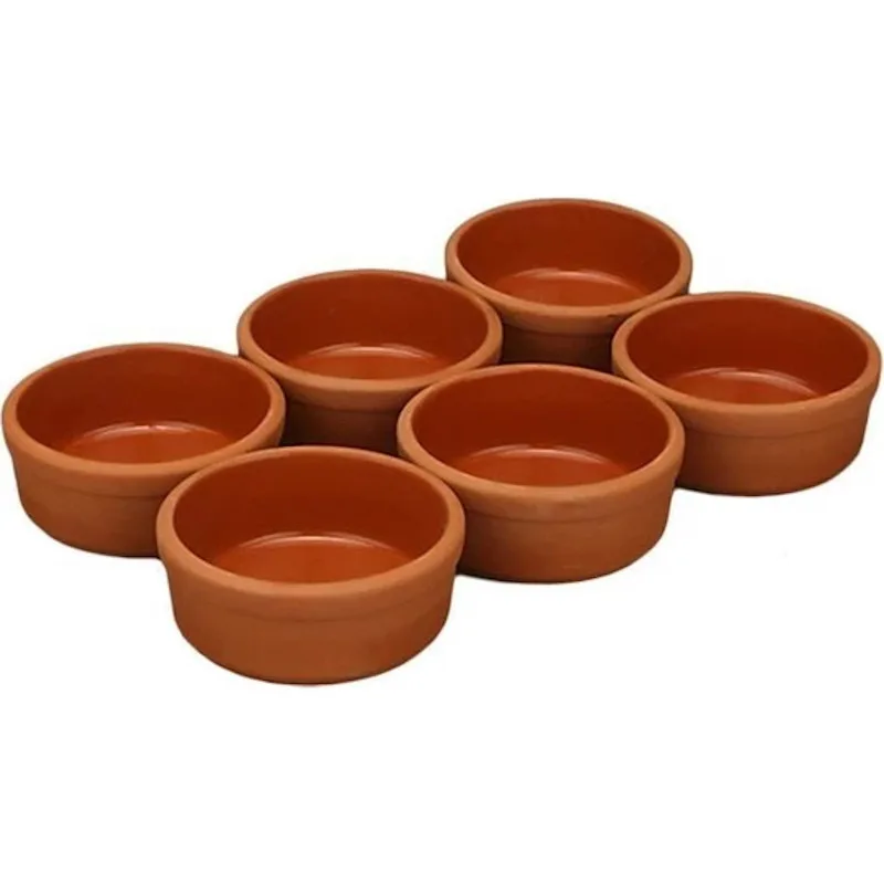 

Lady's Kitchen 6 pieces Rice Pudding Bowl Soil Casserole Bowls Handmade Glazed Serving Bowl For Meat Dishes and Desserts