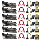 6 шт VER009 USB 3,0 PCI-E 009S Por Express 1x 4x 8x 16x удлинитель для головок Температура Сенсор карта адаптера SATA 15pin к 6pin Мощность