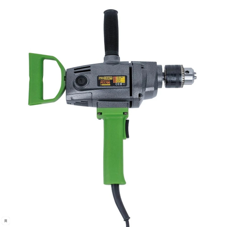Дрель-миксер ProCraft PS1700 (мощность 1700 Вт обороты свободного хода 600 об/мин патрон 16 мм