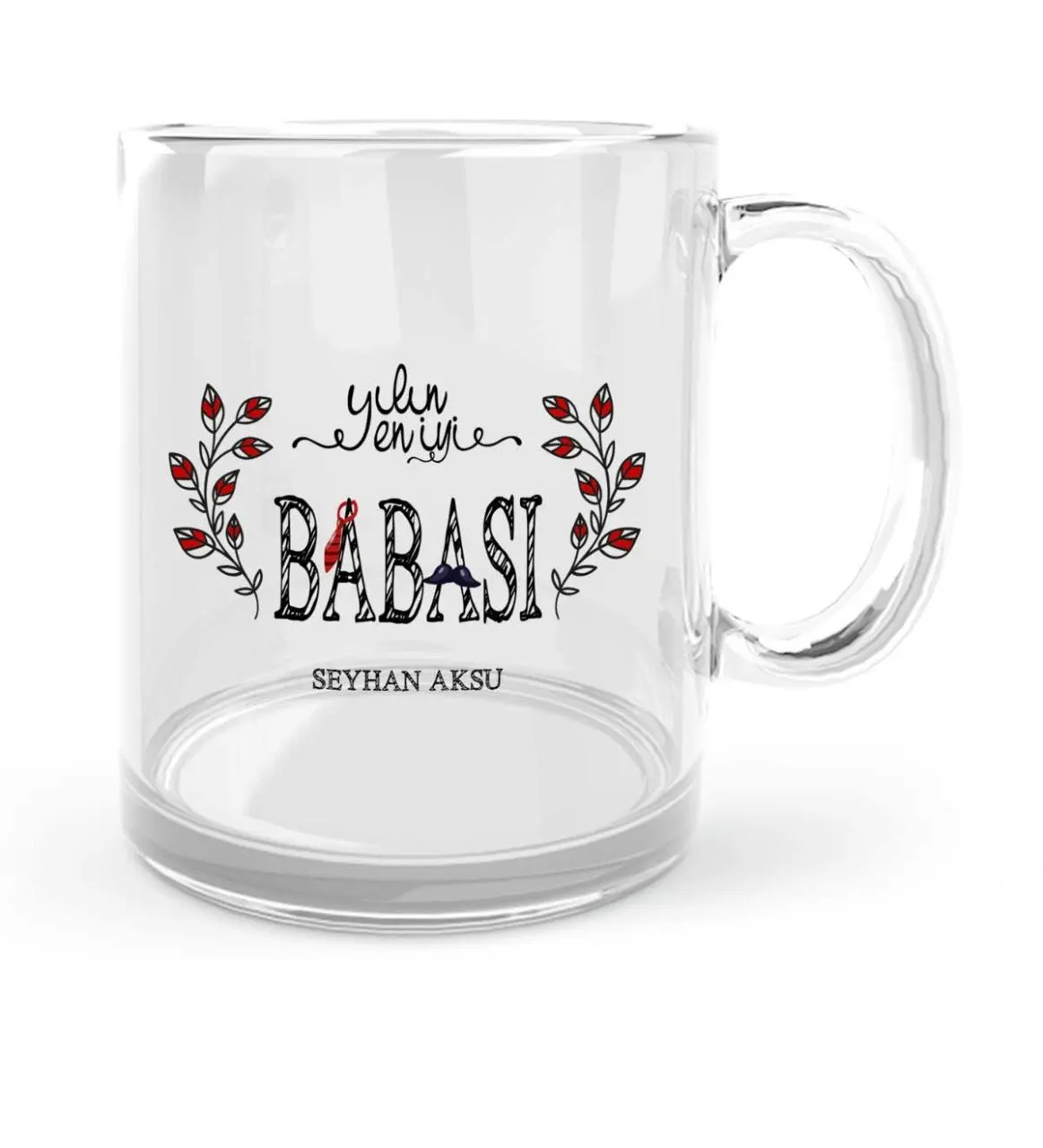 

Personalized The Year 'S Best Father Glass Mug Cup-3