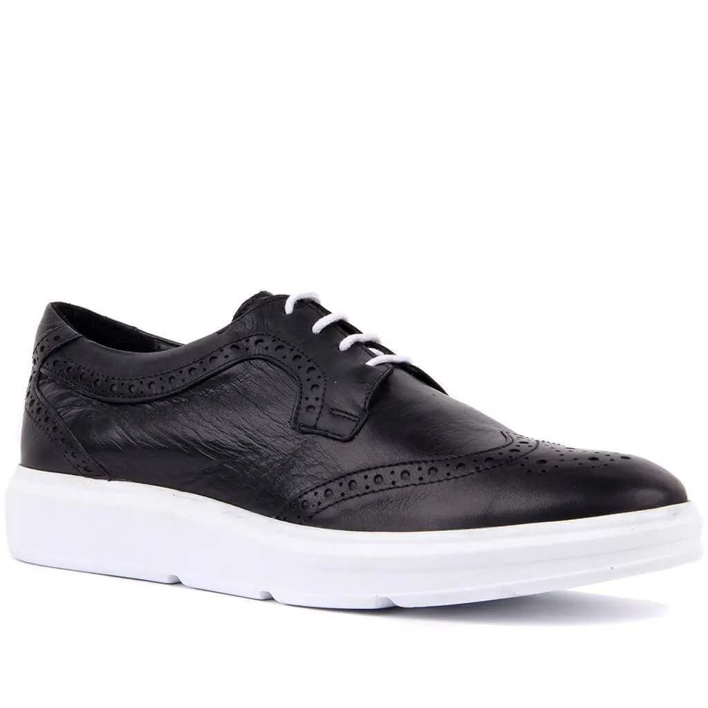 Мужская повседневная обувь из натуральной кожи черного цвета | Обувь