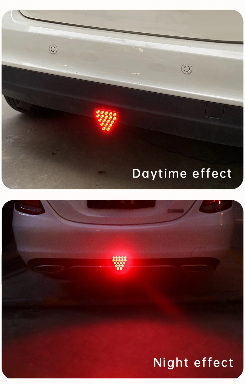 

F1 Car LED Brake Light Triangle Fog Lamp Rear Third Brake Lamp Triangle Style Signal Lamp Brake Flashover Warning Tail Light