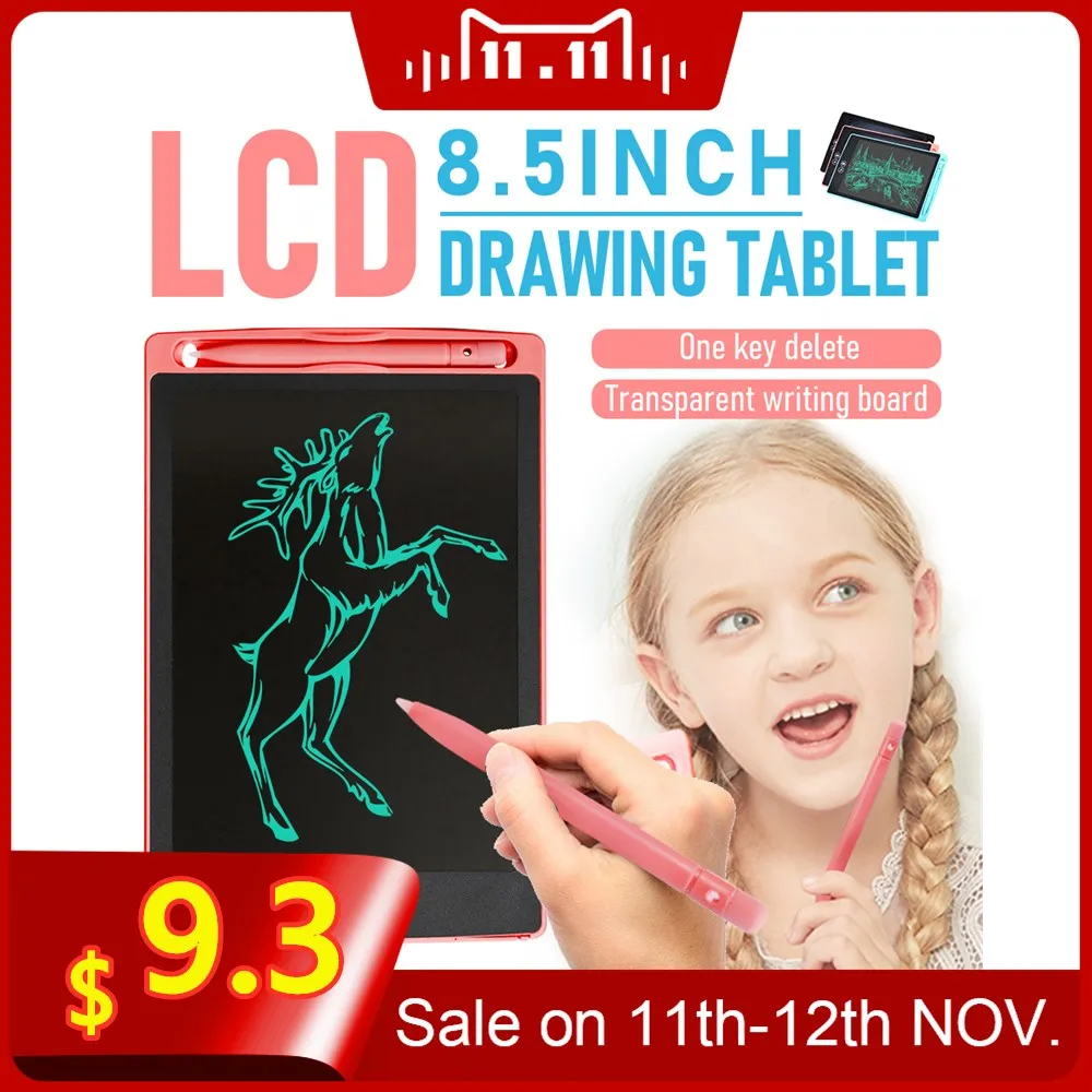 Планшет для письма с ЖК экраном 8 5 дюйма частично стирающийся доска рукописного