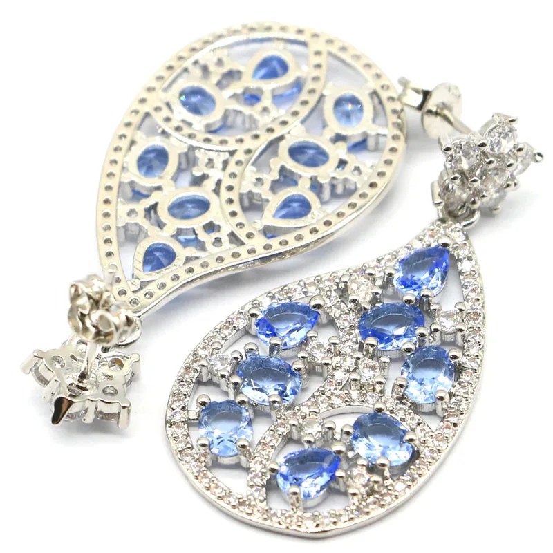 41x22 мм супер большой европейский дизайн синий фиолетовый танзанит циркон для