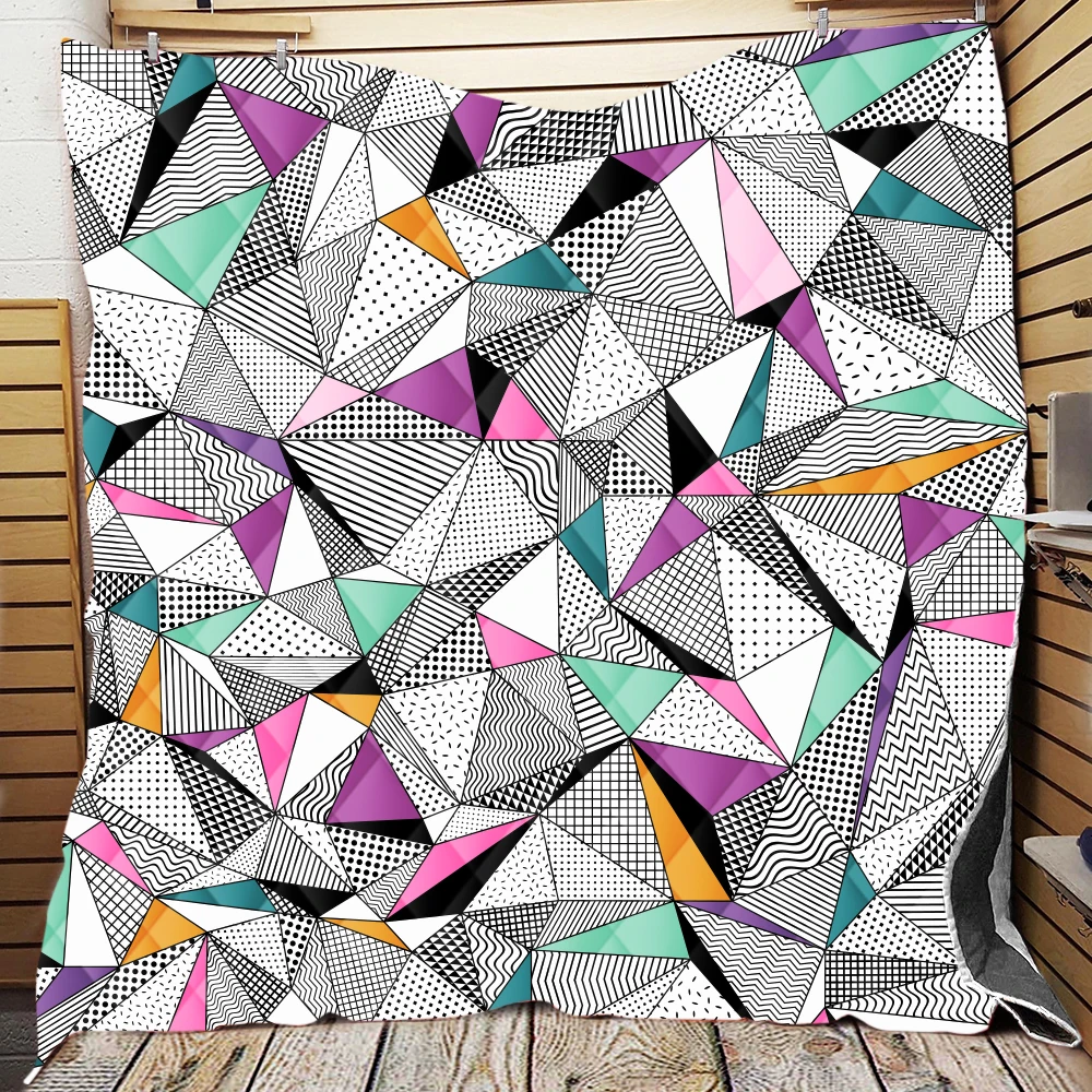 Цветное одеяло с треугольным рисунком плед одеяла гобелен настенный Декор для