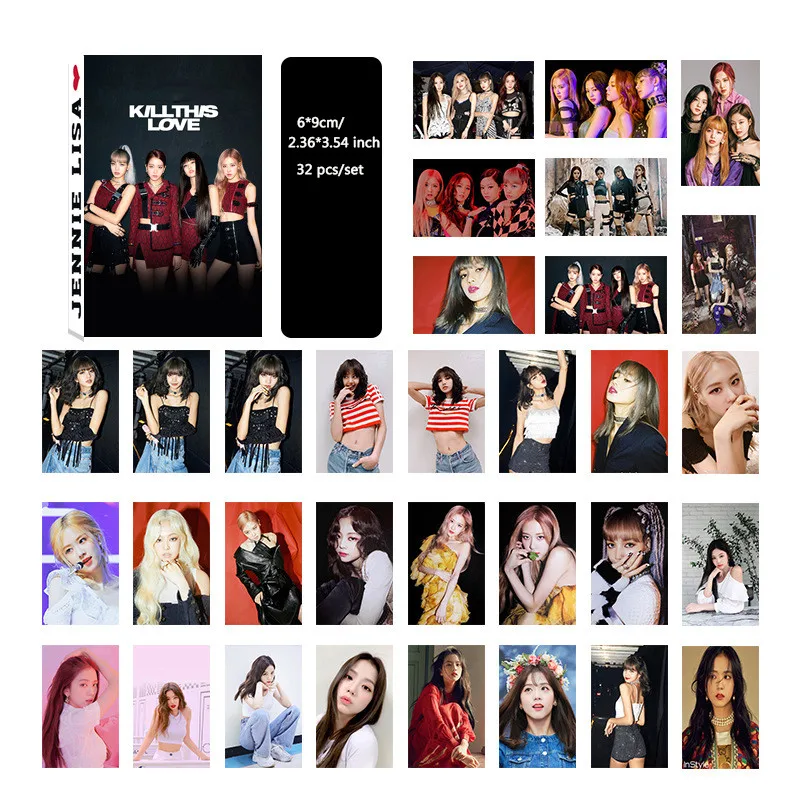 KPOP JISOO LISA ROSE JENNIE 32 шт./компл. LOMO открытки как вам нравится почтовые Коллекция