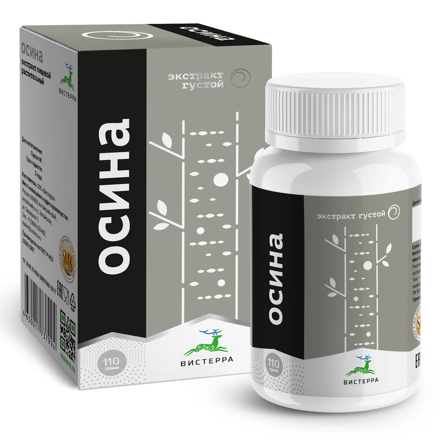 Экстракт коры Осины (95 мл/110 г) Вистерра