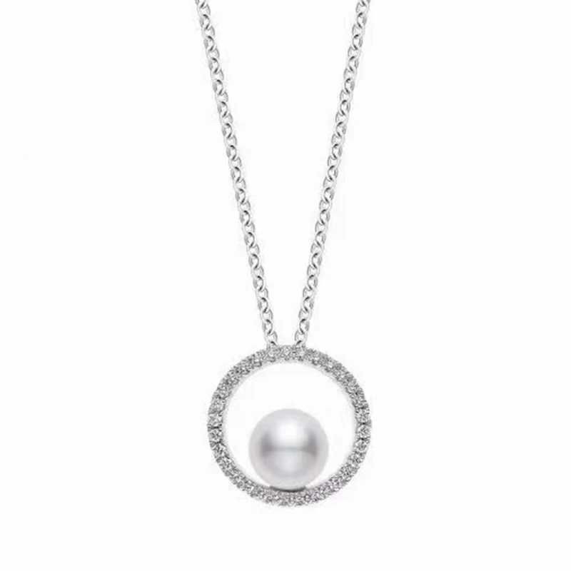 

Pearl Necklace for Woman MIKICircle Collection Pendant Silver 925 Jewelry 목걸이 подвеска на шею бижутерия на шею