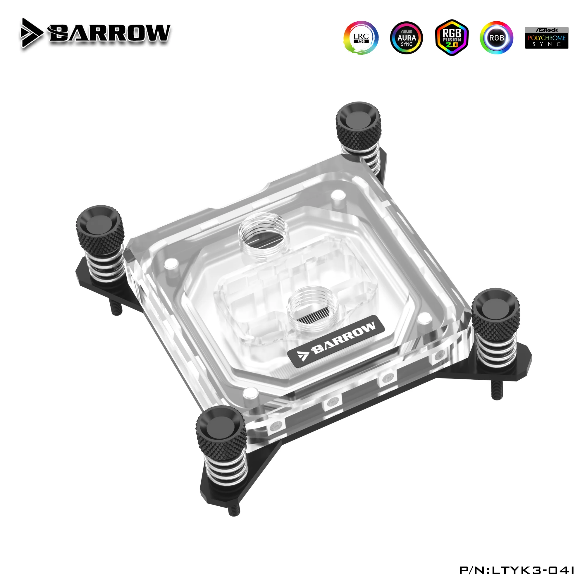 

Barrow LTYK3-04I, для Intel Lga115x/1200/1700/x99/x299 блоки водяного охлаждения процессора, акриловый микрорежущий микроводный блок водяного охлаждения
