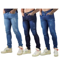 kit 3 male jeans jeans sarja skinny slim with lycras fashion fashion with pocket
