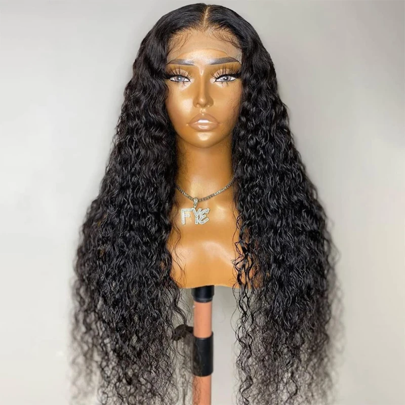 

Black Soft Curly Synthetic Wigs for Black Women Heat Resistant Fiber Hair Synthetic Lace Front Wig Natural Hairline Makeup Wigs