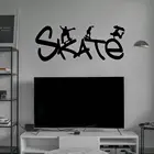 Съемная виниловая наклейка на стену для скейтборда, каллиграфии, A002790, отделка для дома для гостиной