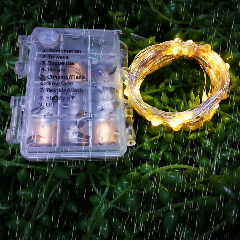 2 шт. светодиодный светильник сказочный на батарейках водонепроницаемая