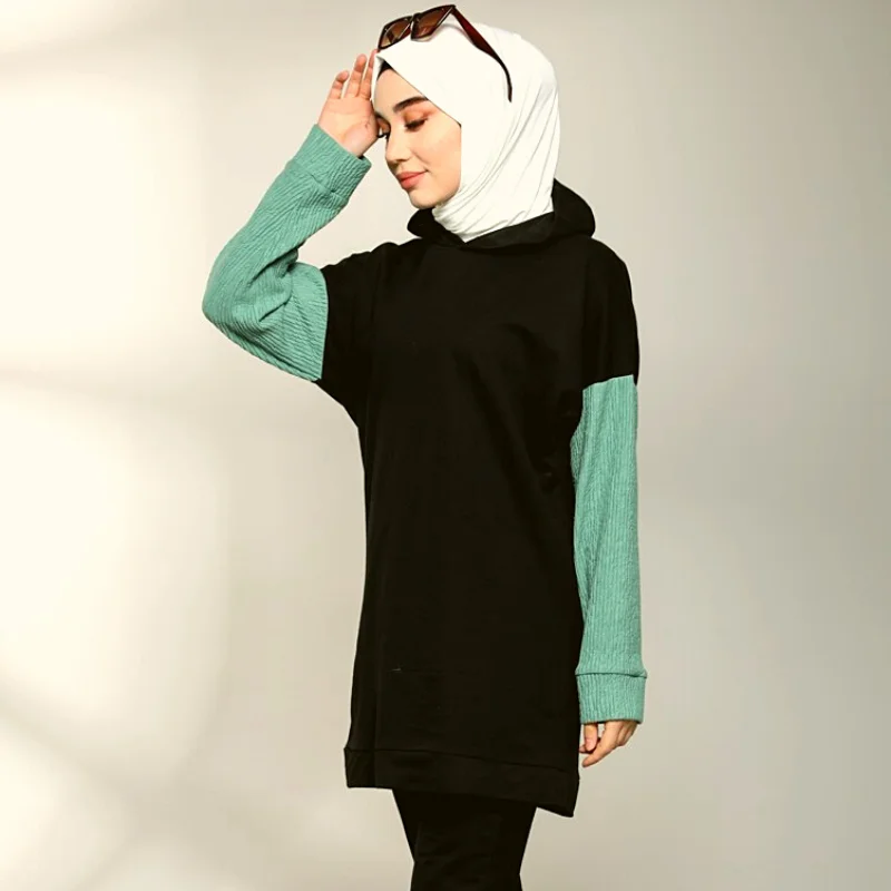 

2021 Women's Sets Sport Abayas Hijab Dubai Dress Musulmane aid moubarak muslim islamic Clothing