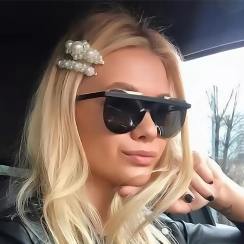 Солнцезащитные очки без оправы для мужчин и женщин шикарные брендовые модные