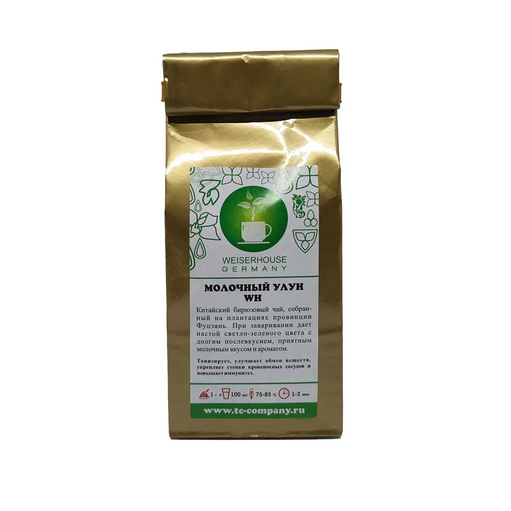 Бирюзовый чай Молочный улун WEISERHOUSE китайский с плантаций провинции Фуцзянь 200 гр -