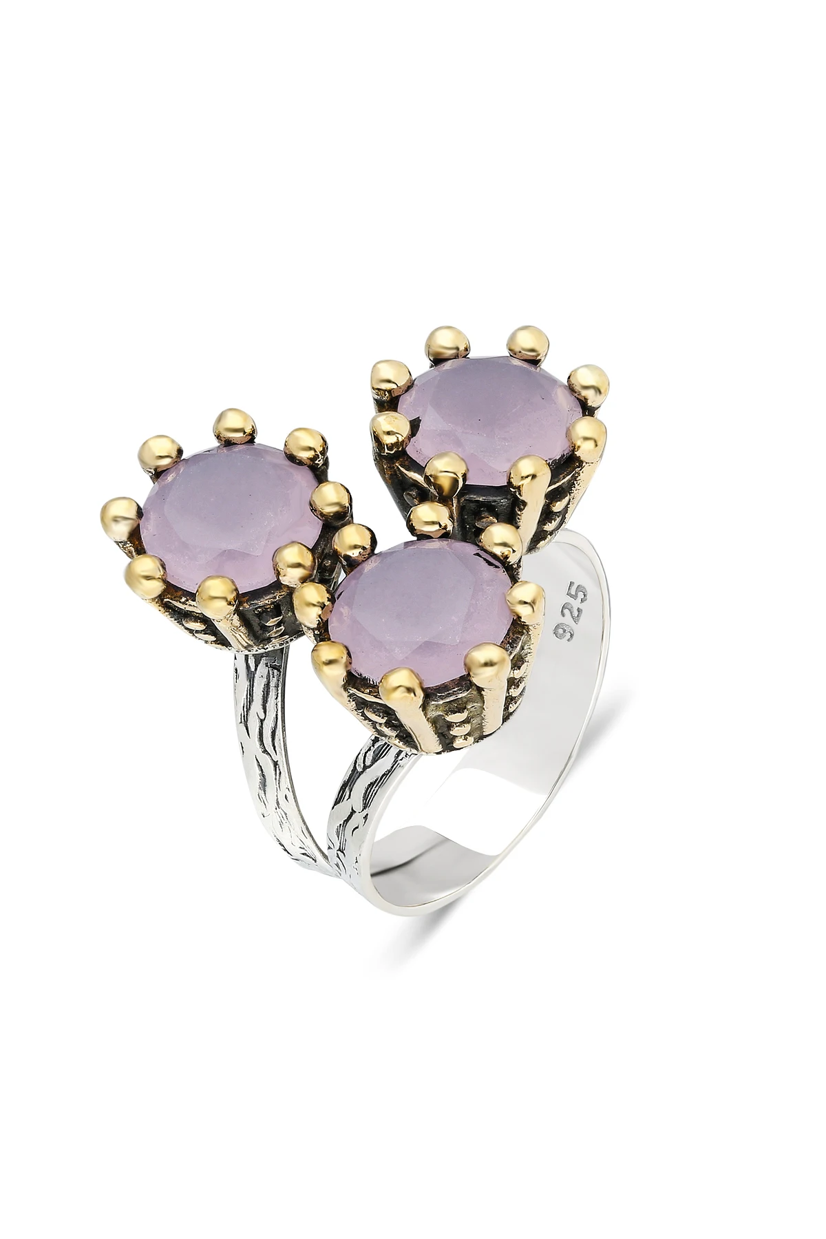 925 пробы Аутентичные Розовый кварц каменное серебряное кольцо|Кольца| |