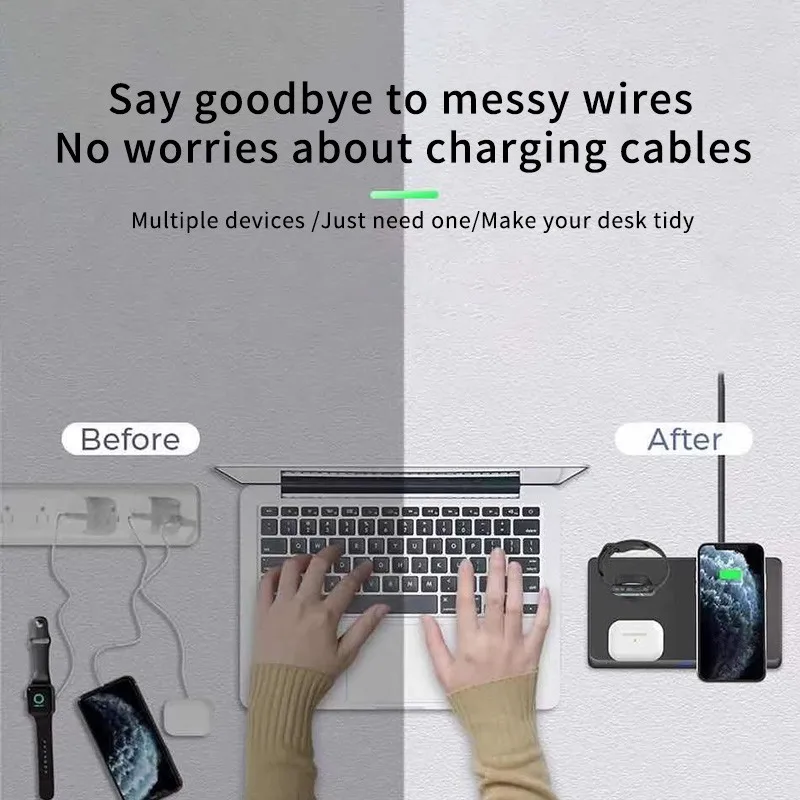 

Qi Wireless Charger Stand for iPhone 12 Pro X XS 8 XR Samsung S9 S10 S8 S10E Fast Wireless Charging Station Phone Charger