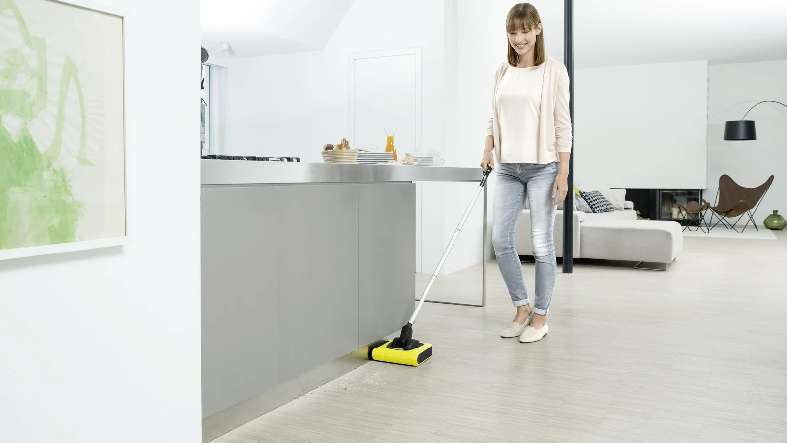 Электровеник Karcher KB 5 (Yellow) 30 мин работы ударопрочный ручная установка на зарядное