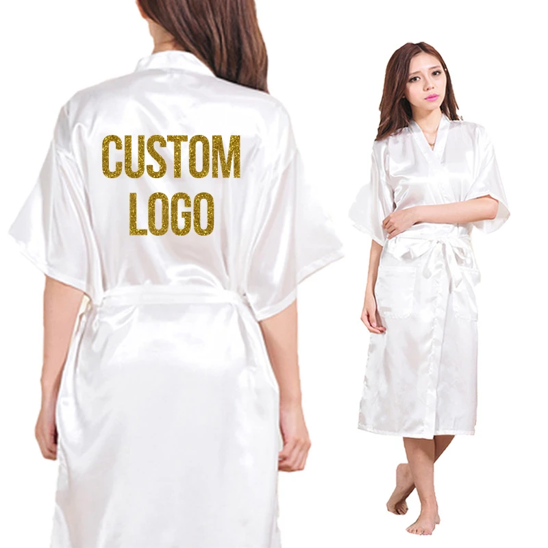 PARARTDIY персонализировать женский свадебный белый халат с принтом Невесты на спине