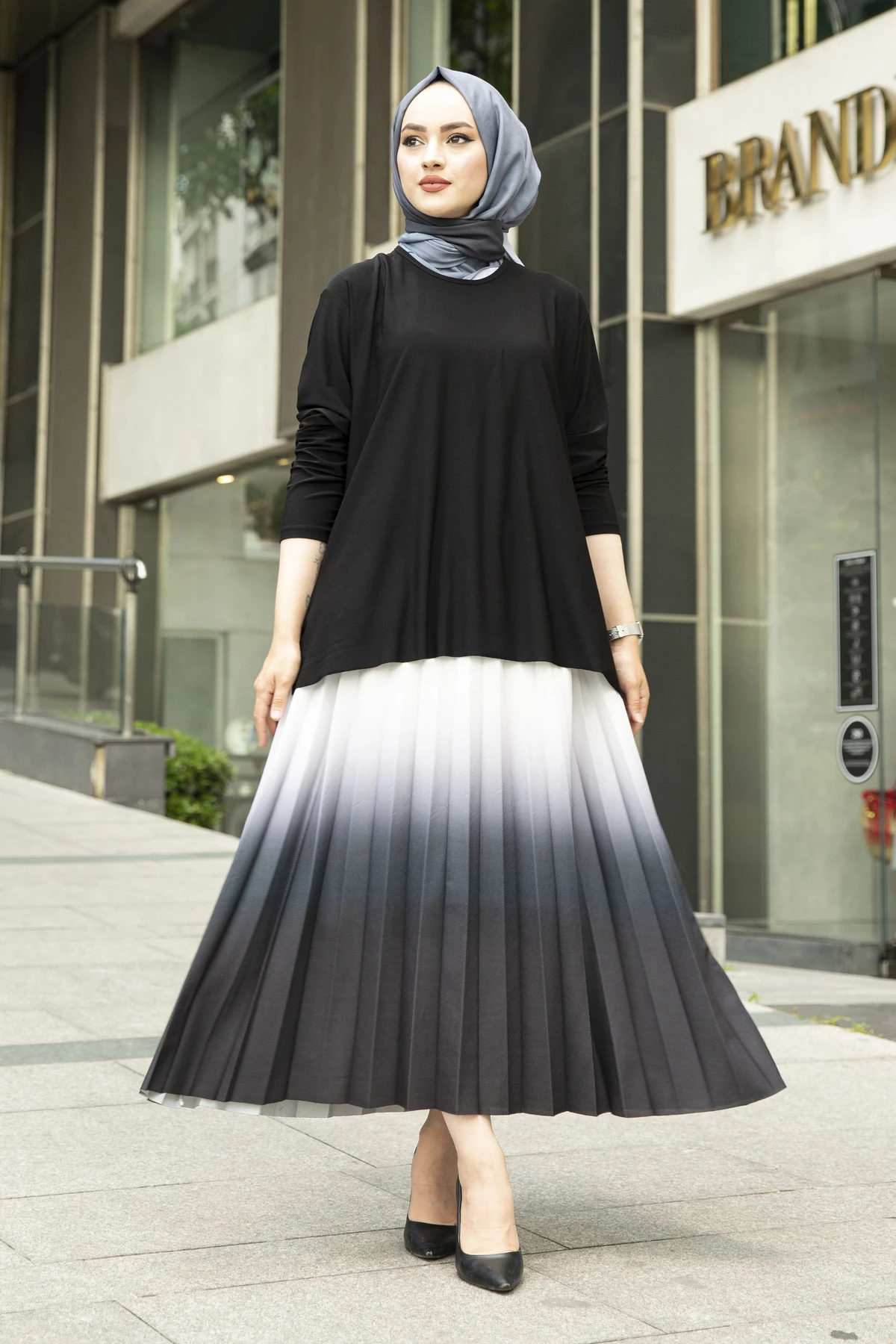 

Sandy Skirt Suit Two-pieces Muslim Sets Abaya Turkey Hijab Dress Caftan Kaftans Islam Clothing Abayas For Women Muslim Dubai