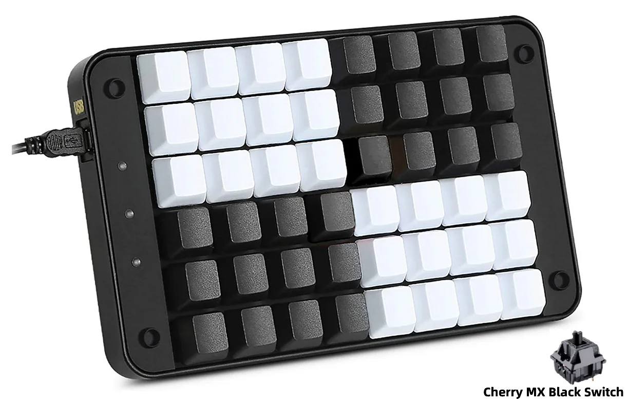 

48 Programmable Keys Single-Handed Mechanical Keyboard Gaming Keypad with Cherry MX Black Switches for Gamers//Designers ect.