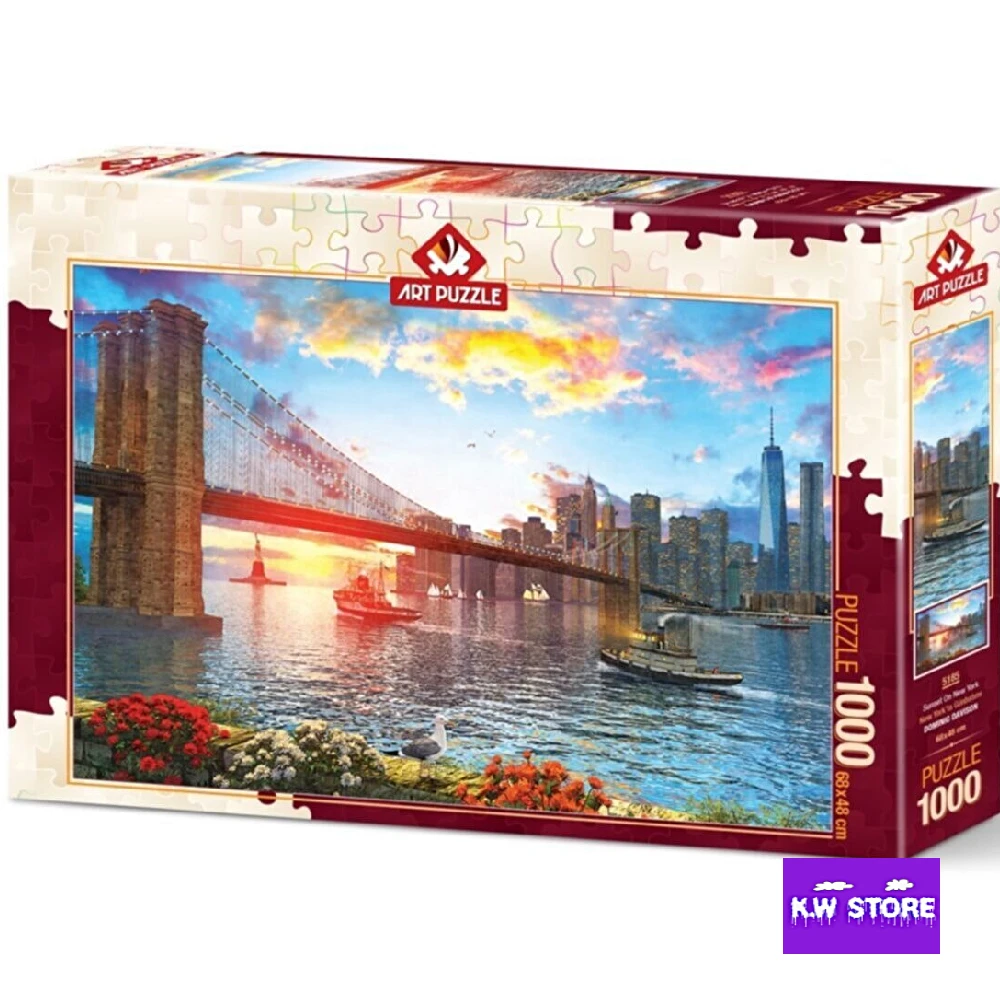 Художественный пазл закат в Нью-Йорк панорама 1000 деталей оригинальные и качественные интеллектуальные настольные игры для взрослых