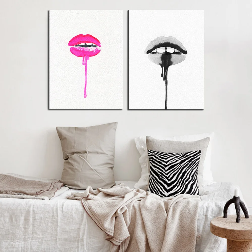 

Print Painted Abstract Art beautiful woman lips On Canvas Art Wall Painting For No-1042505503 wall pictures Home Decoration