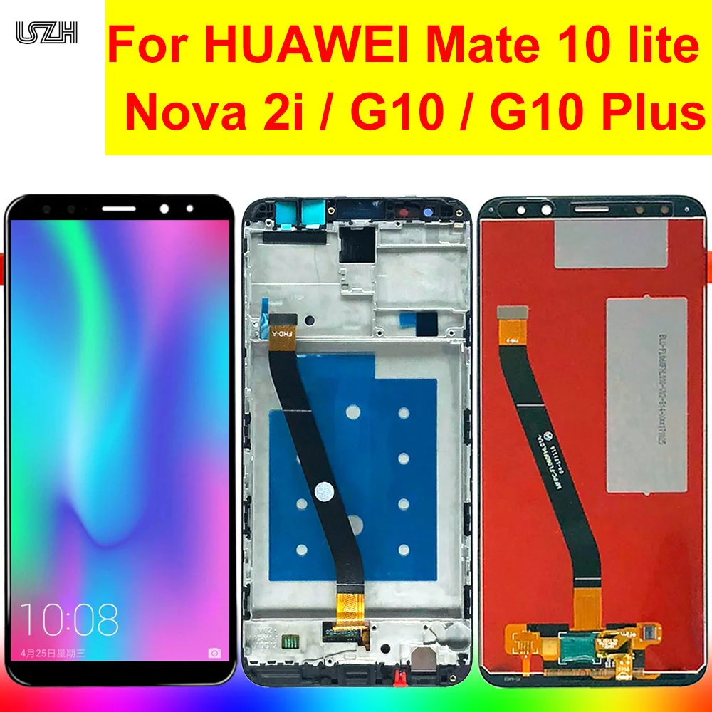 Полный ЖК дисплей для Huawei Mate 10 Lite/Nova 2i с сенсорным экраном + рамка G10 Plus экран Pantalla в