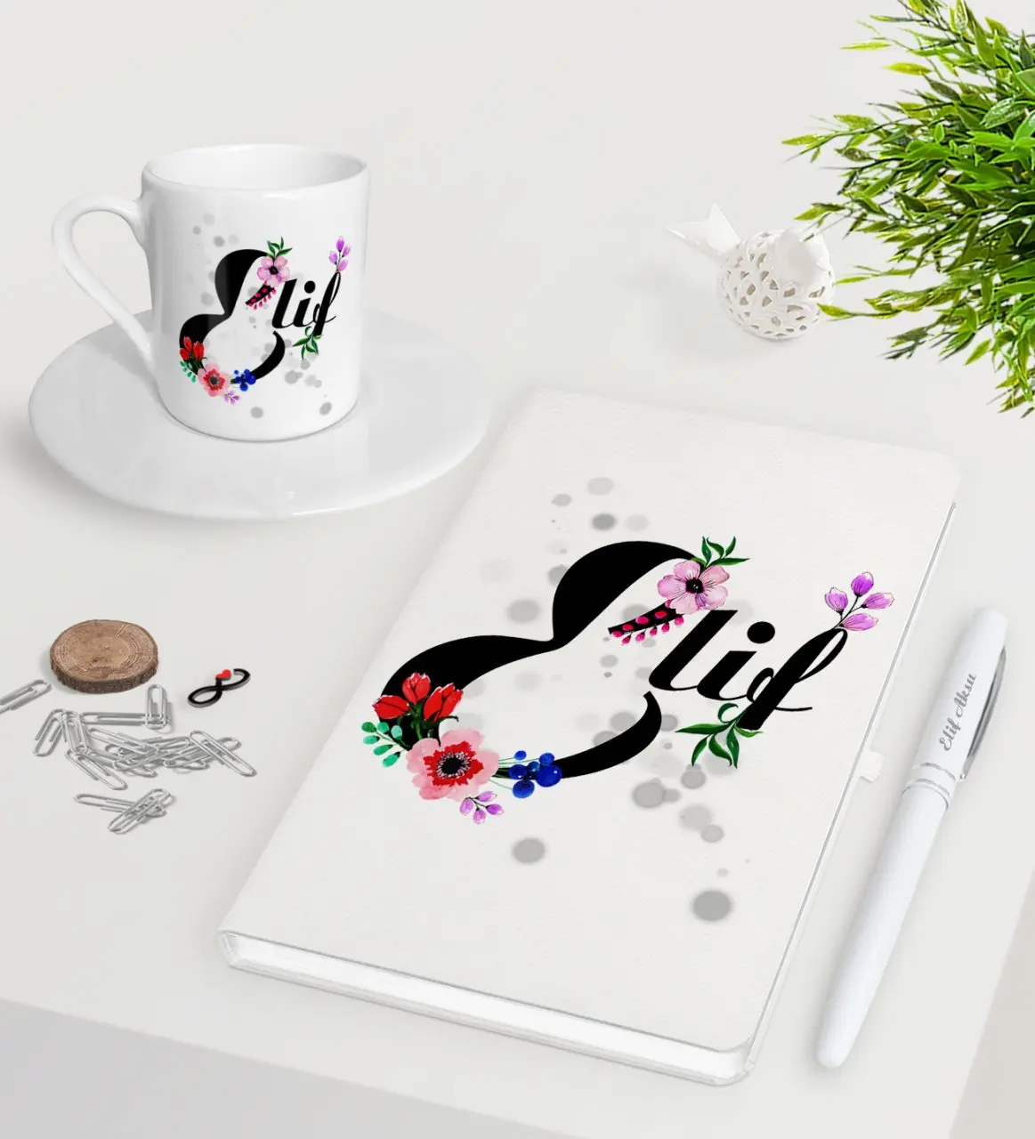 

На заказ с белыми буквами; Ручка для записной книжки чашка для кофе по-турецки Seti-3