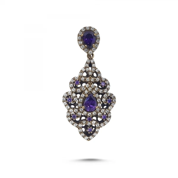 

Серебряная 925 пробы подвеска из настоящего циркония